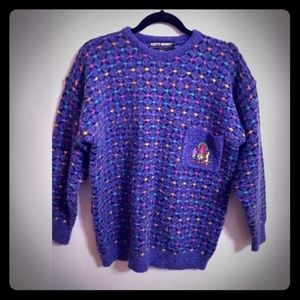Vintage Kitty Hawk Purple Sweater...M